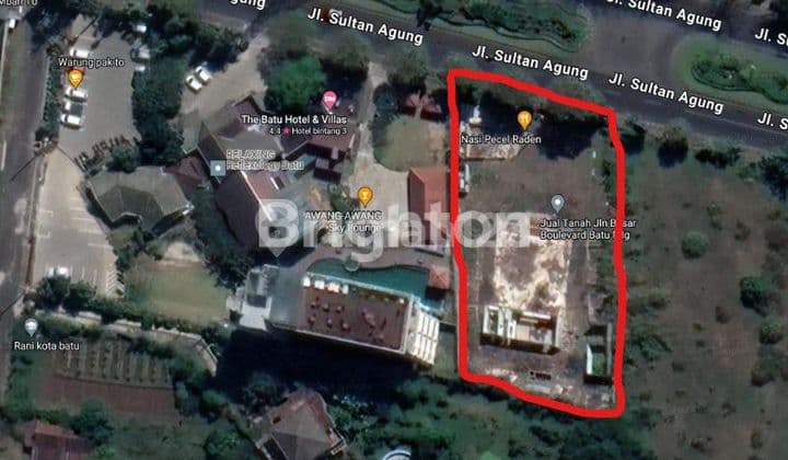 TURUN HARGA !!! TANAH STRATEGIS 1.930 M2 DEKAT WISATA BATU DI JL SULTAN AGUNG, SISIR, KEC BATU, KOTA BATU