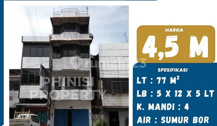 Dijual Ruko 5 Lantai di Jalan Sulawesi