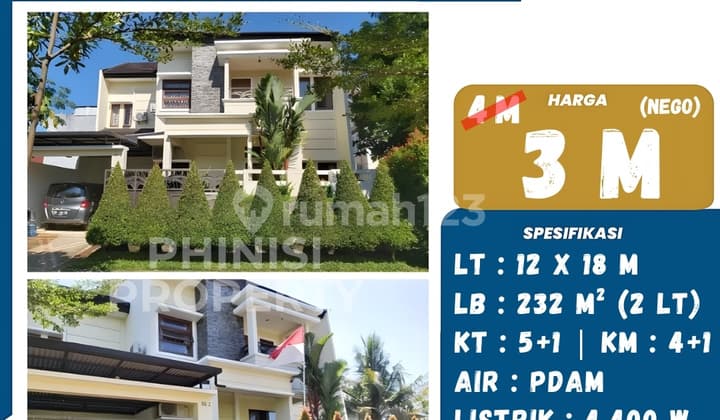 Dijual Rumah Mewah Full Furnish di Taman Khayangan Tanjung Bunga