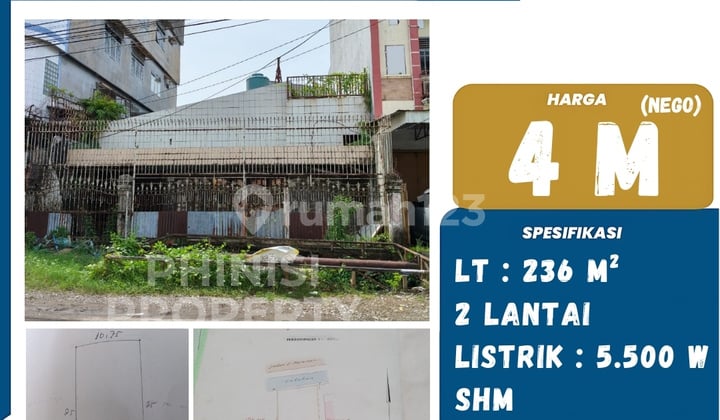 Dijual Rumah Tua Luas Jalan Sungai Pareman