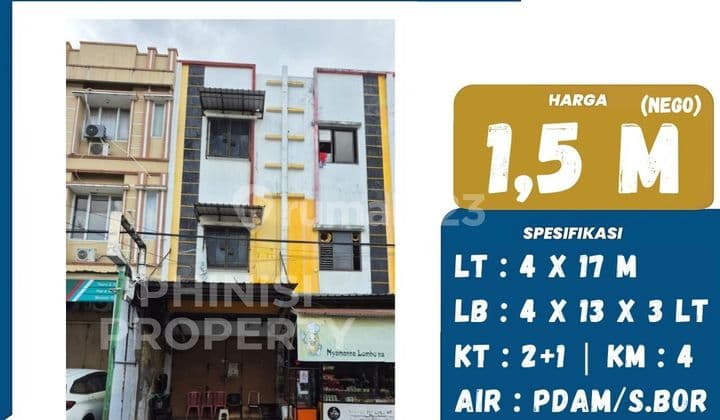 Dijual Ruko 3 Lantai Jalan Tamalate Dekat Hertasning