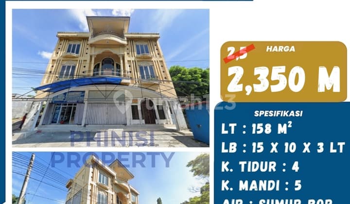 Dijual Ruko 3 Petak Jalan Jendral Ahmad Yani Parepare