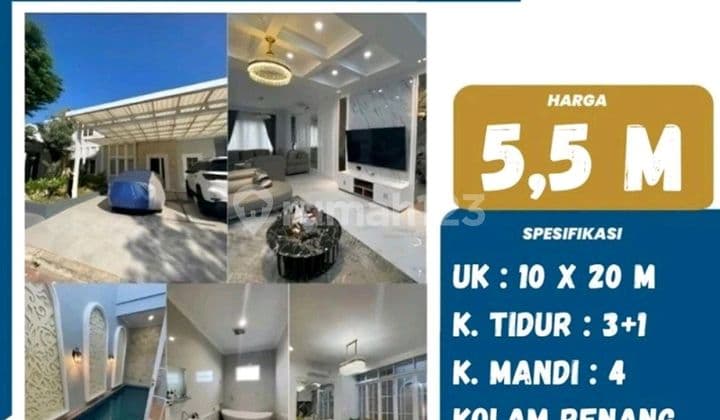 Rumah Mewah Full Perabot + Kolam Renang Di The Pavillion Tanjung Bunga