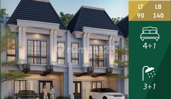 Rumah Baru Townhouse 2 Lt Dekat Ke Pintu Tol Jorr Rc Veteran