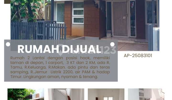 Dijual Cepat Rumah Hook 2 LT Bukit Golf Cibubur - Lingkungan Ok, Renovasi & Siap Huni