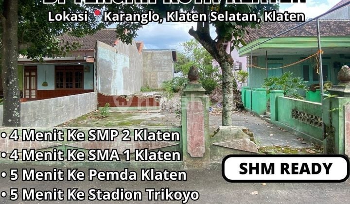 Jual Tanah Pekarangan Siap Bangun Zonasi SMP N 2 Klaten Luas 99m2 Cuma 192JT Nego SHM READY