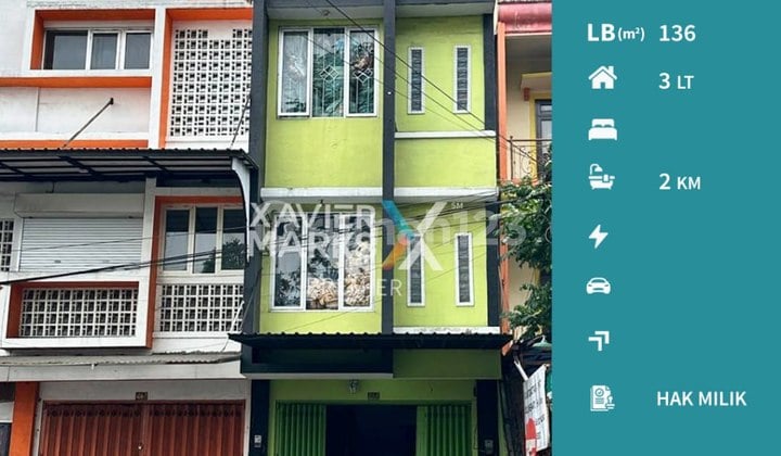 Properti Langka Ruko Strategis 3 Lantai di Jalan Poros Kauman, Klojen, Malang