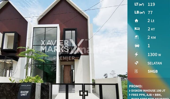 Rumah Baru Modern Minimalis di Greenland Tidar Malang