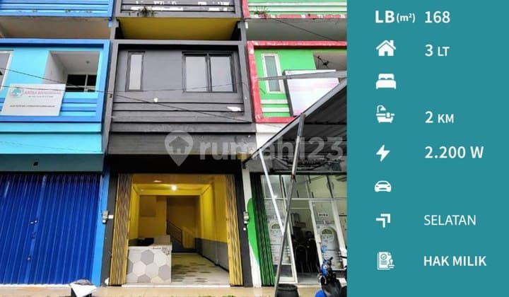 Harga Miring Dijual/Disewakan Ruko 3 Lantai di Jalan Raya Sulfat Malang