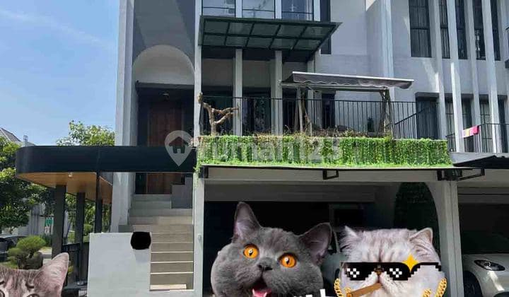 Rumah 3 Lantai 5 Kamar Kolam Renang Siap Huni di Aether