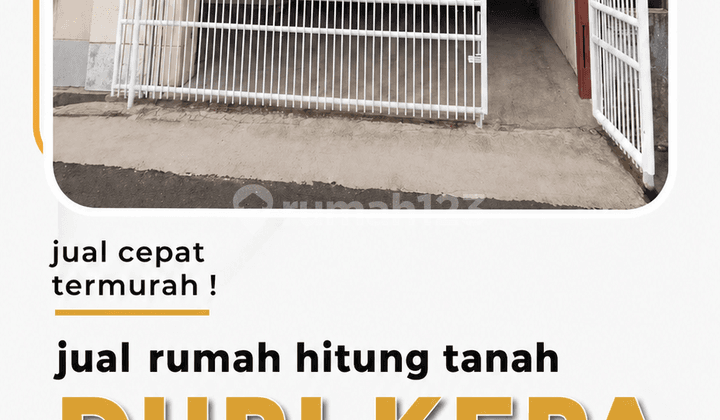 Rumah Hitung Tanah Murah Duri Kepa Row Jalan 2 Mobil Bebas Banjir