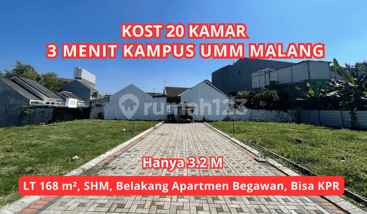 Rumah Kost 20 kamar 3 menit Kmapus UMM Malang, SHM