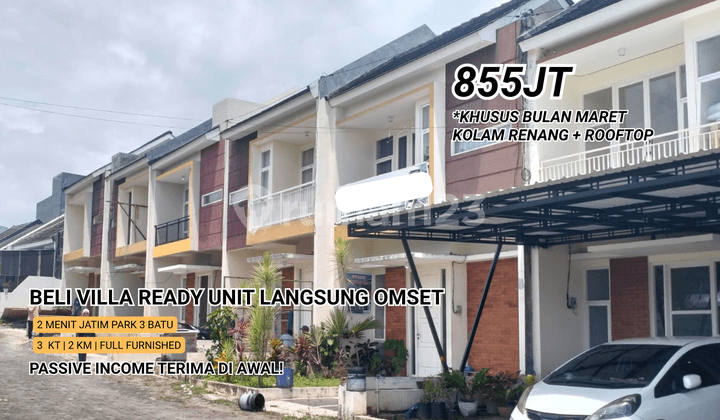 Villa Ready Unit Depan Jawa Timur Park 3. Terima Passive Income di Awal!