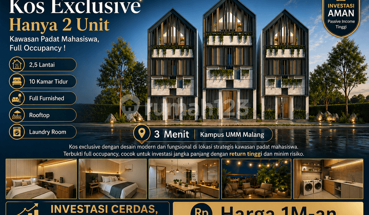 Rumah Kos Area Cafe Dau Padat Mahasiswa, Full Occupancy !