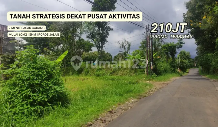 Tanah Strategis Poros Jalan Area Dau Cocok Buat Rumah Kost