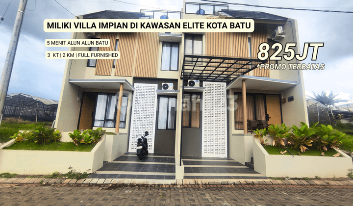 Jual Cepat Villa Mewah Strategis Wisata 3 Menit Alun Alun Batu