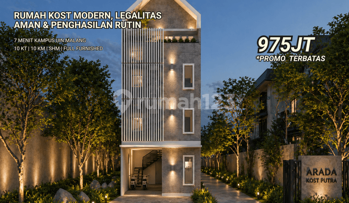 Rumah Kost 10 Kamar Full Furnished Dekat Kampus Ub Malang