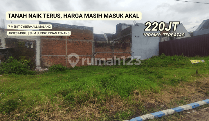 Tanah Murah Pusat Kota Malang Area Mulyorejo Sukun