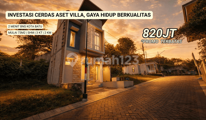 Villa Strategis Wisata Area Pusat Kota Batu 2 Menit Dari Bns