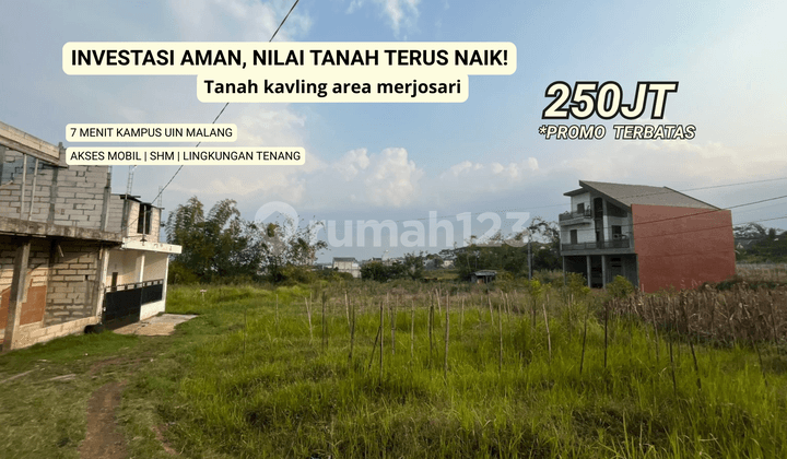 Jual Cepat Tanah Area Berkembang Merjosari Kota Malang
