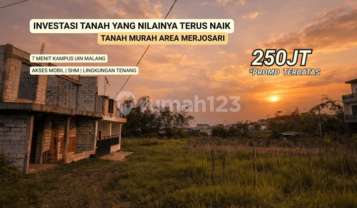 Promo Tanah Strategis Area Merjosari 7 Menit Kampus Uin Malang