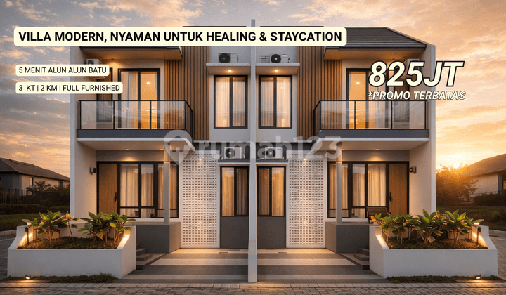 Villa Premium Murah Area Pusat Wisata Kota Batu