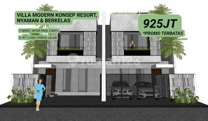 Villa Mewah Area Junrejo Pusat Wisata Kota Batu