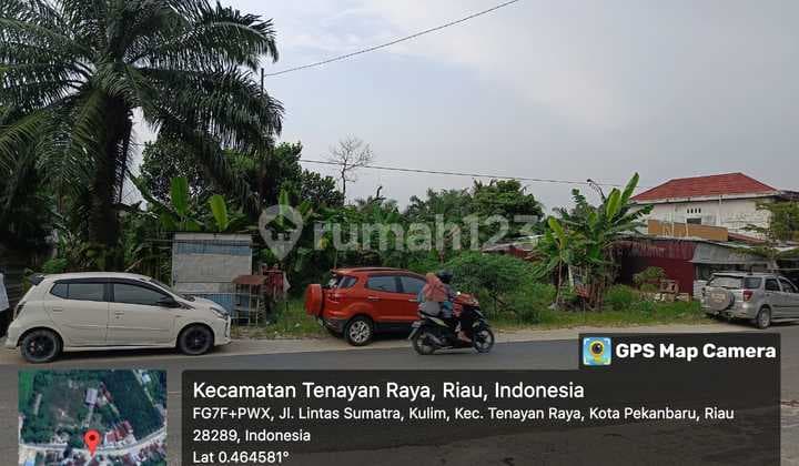 Tanah Kosong Disamping Jalan Dijual di Jl. Lintas Timur Pekanbaru