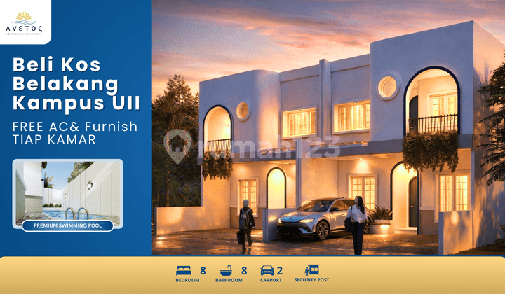 Dijual Kost Mewah 2 Lantai SHM Dekat Kampus Uii Jakal Sleman