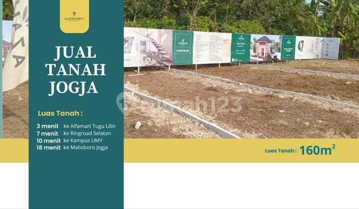 Tanah Murah Bangunjiwo Bantul - 160 M² Siap Bangun Dekat Kampus Umy