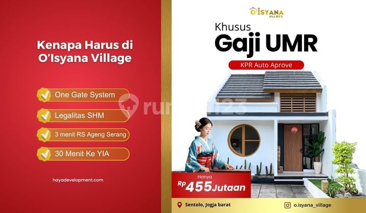 Jual Rumah Murah Konsep Jepang di Jogja Barat Sertifikat SHM