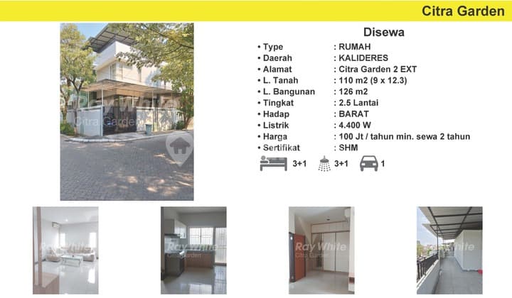 Rumah Sewa Citra 2 Ext Furnished Siap Huni Hoek