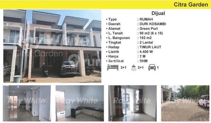 Rumah 2 Lantai Cluster Bebas Banjir Cengkareng Area SHM