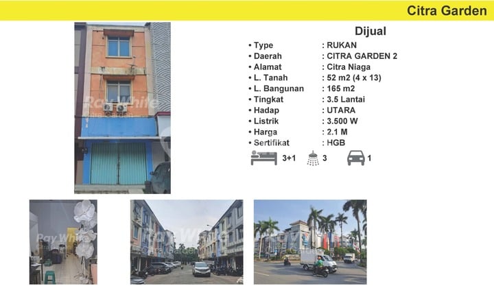 Ruko 4 Lantai di Komplek Ruko Niaga Harga Nego