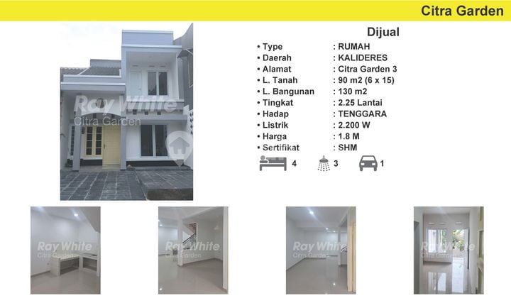 Rumah Siap Huni Citra 3 Kalideres Jakarta Barat, Depan Taman