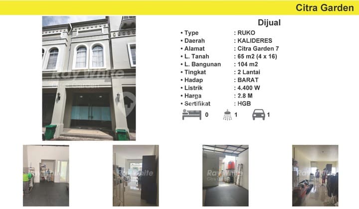 Ruko Siap Pakai 2 Lantai Citra Garden 7 HGB