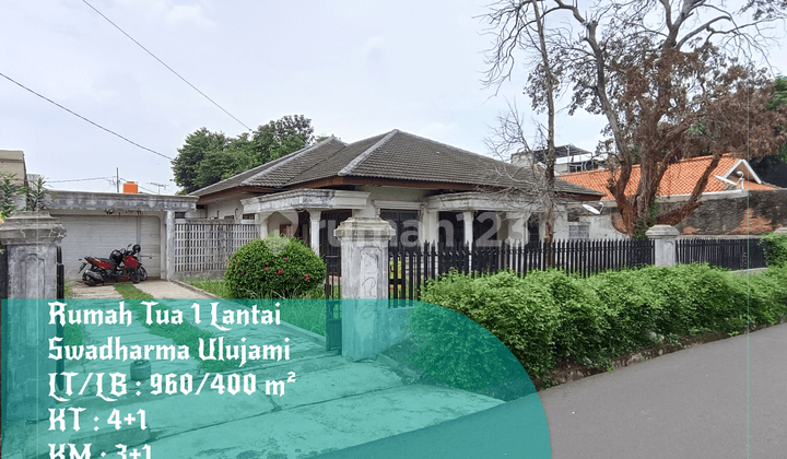 Dijual Rumah Tua 1 Lantai di Jl. H. Mairin Ulujami