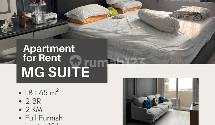 DISEWAKAN APARTEMEN MG SUITE LT 15A TYPE 2 BR SEMARANG TENGAH