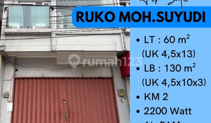 DIJUAL RUKO 3 LT LOKASI STRATEGIS JL MOCH SUYUDI SEMARAN TENGAH