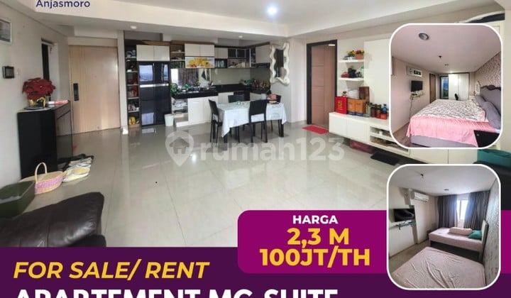 DISEWAKAN APARTEMEN MG SUITE LT 19 TYPE 2 BR FULL FURNISH