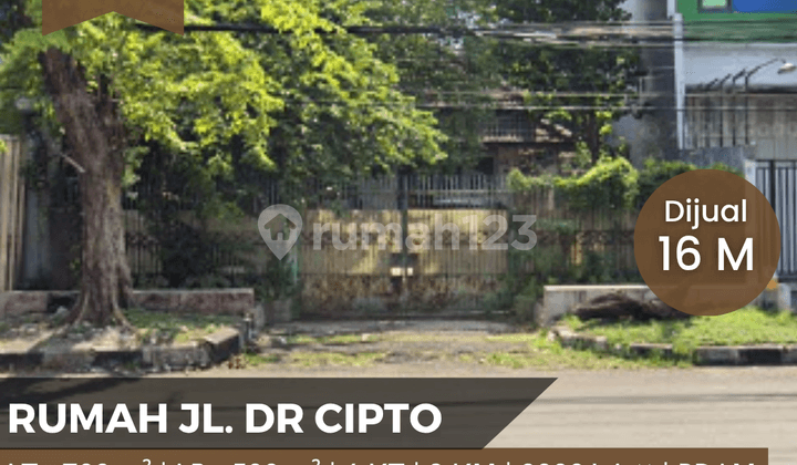 Dijual Rumah Lama 2 Lt Pinggir Jalan Raya Dr Cipto Semarang Timur