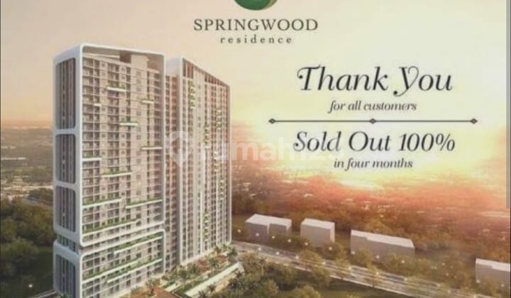 For Sale Springwood Apartment in Pinang, Tangerang.