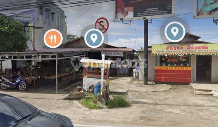 DIJUAL TANAH/LAHAN PINGGIR JALAN POROS SOEKARNO - HATTA KM 5 COCOK DIBUAT RUKO, MINIMARKET, RESTORAN DLL