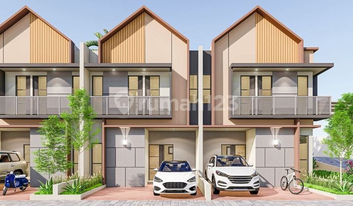 Rumah 2 Lantai Scandinavian dalam Cluster