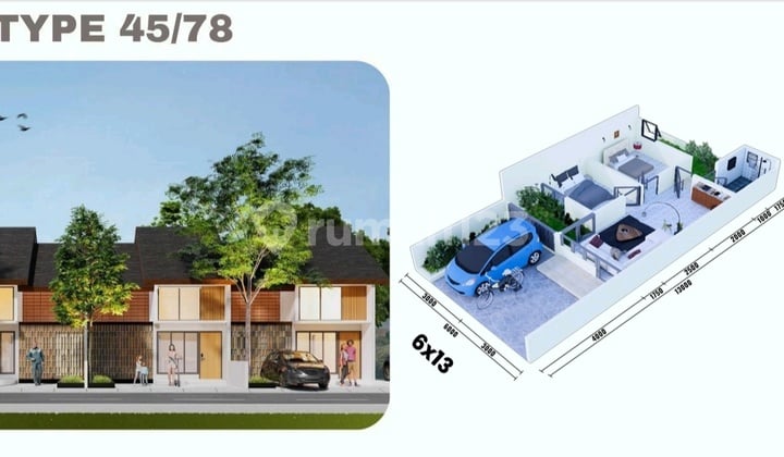 Sky Hill & Resort. Type 45/78. Rumah Baru/new House Punggur. Batam