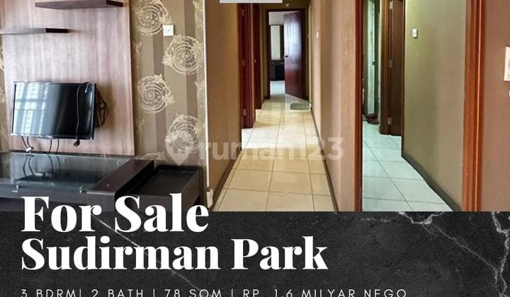 For Sale Sudirman Park Apartment 3 BR Furnished Good High Floor