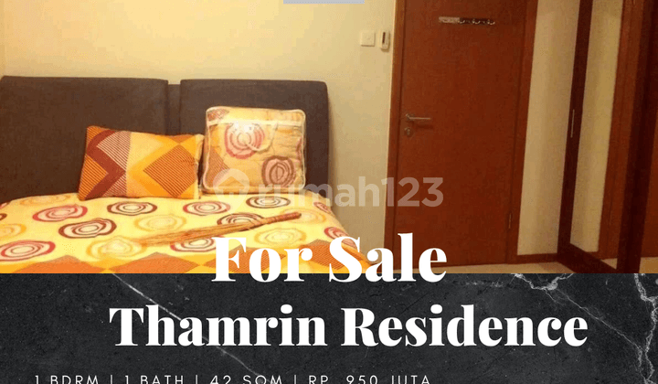 Dijual Apartement Thamrin Residence 1 BR Furnished Bagus