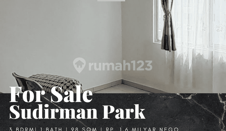 For Sale Sudirman Park Apartment 3 BR High Floor Semi Furnished