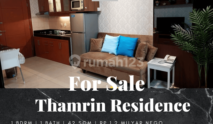 For Sale Thamrin Residence Apartment 1 BR Furnished Good
