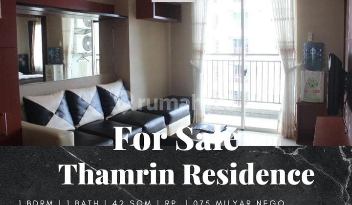Jual Apartemen Thamrin Residence 1 Bedroom Furnished Middle Floor
